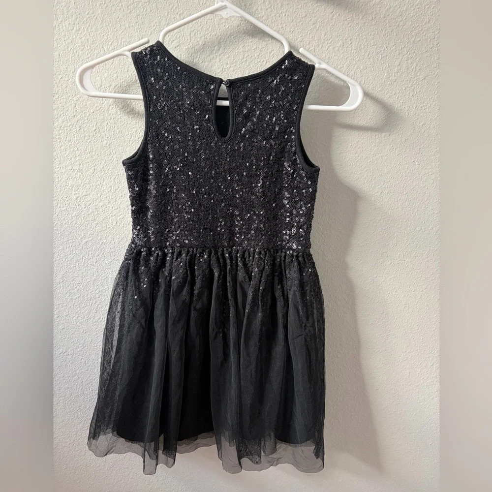 GAP Black Sequin Girls Dress